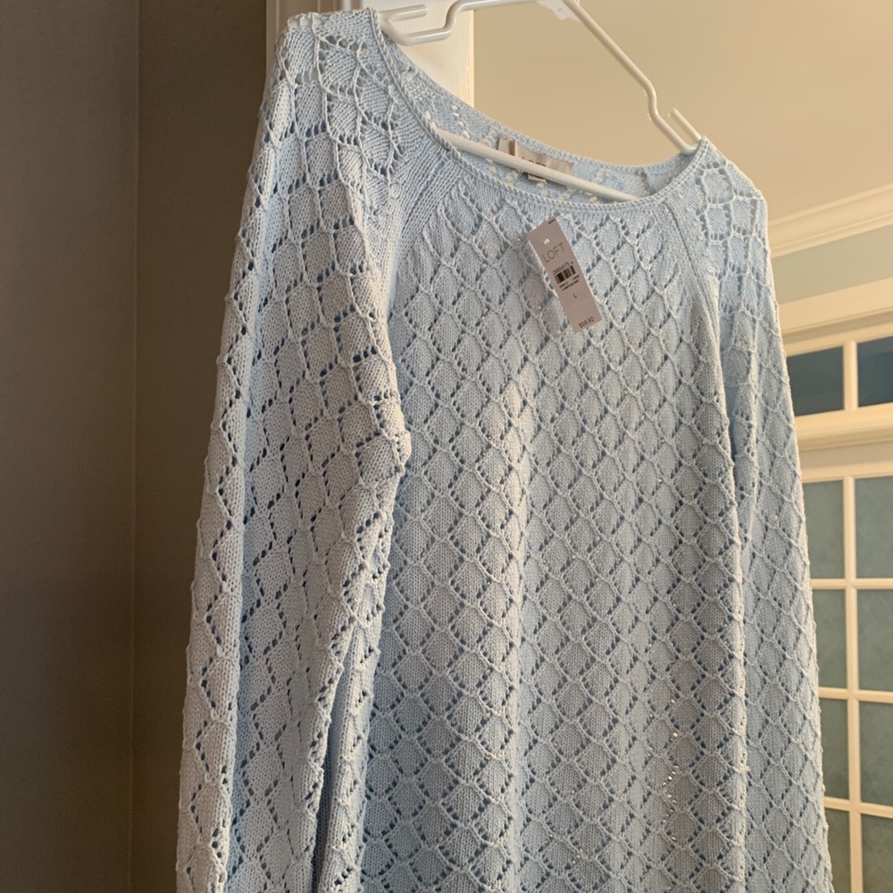 Light blue Loft lightweight sweater